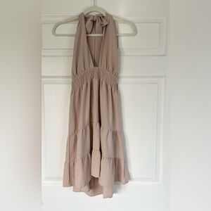 Beige Flowy Sundress